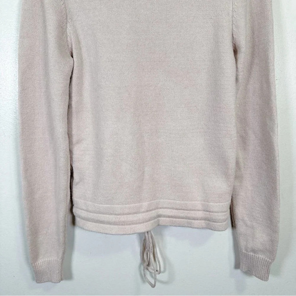 Heartloom Crew Neck  Tie Waist Sweater Beige Color - Picture 15 of 16